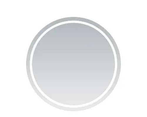 Kado Aspect circular mirror with double white border frame against light gray background