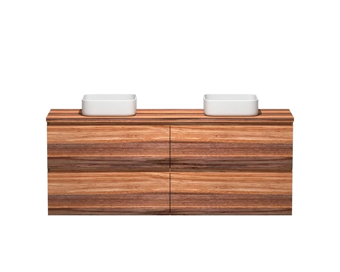 Kado Arc Timber Vanity with double basins