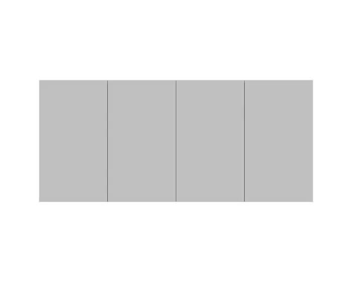 Posh Domaine four-door, mirrored shaving cabinet