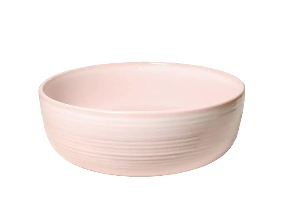 Robert Gordon Potters Collection above counter basin in Rose Quartz glaze.