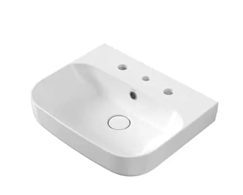 Caroma Forma II wall basin in gloss white.