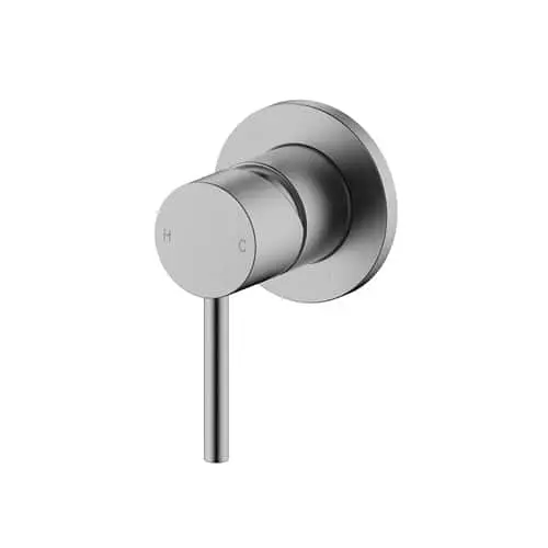 Mizu Drift shower mixer in brushed gunmetal.