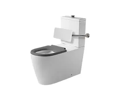Wolfen ambulant toilet suite with backrest.