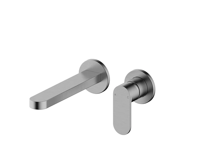 Mizu Soothe MK2 Wall Basin Mixer in Brushed Gunmetal