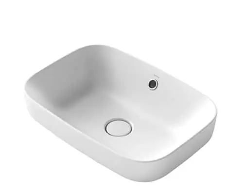 Caroma Forma II inset basin in matte white.