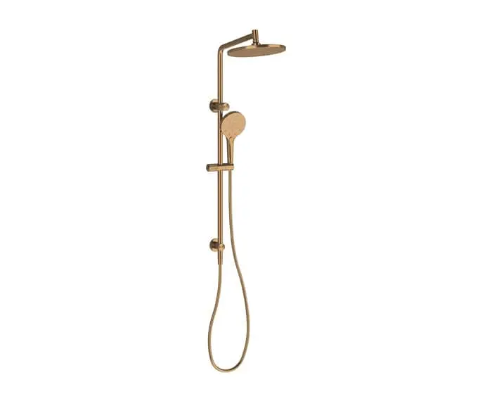 Milli Marq twin rail shower in brushed bronze