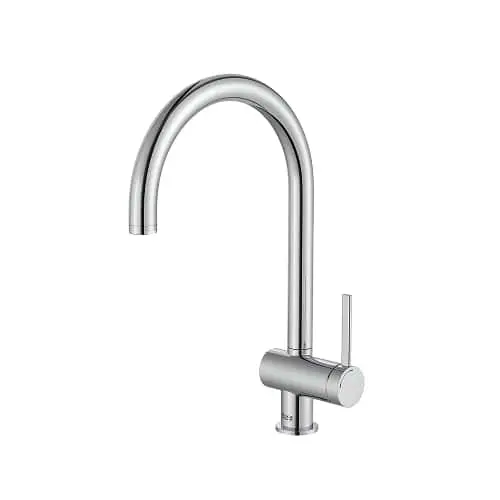 Roca Ona gooseneck sink mixer in chrome.