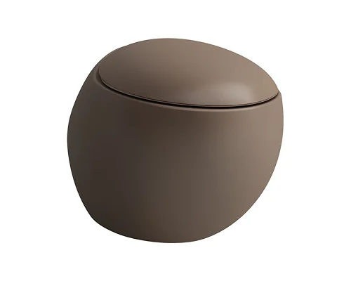 LAUFEN Ilbagnoalessi Rimless Wall Hung Toilet Pan in Cafe Matte