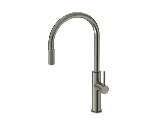 Mizu Drift 3-in-1 Filtered Gooseneck Sink Mixer in Brushed Nickel