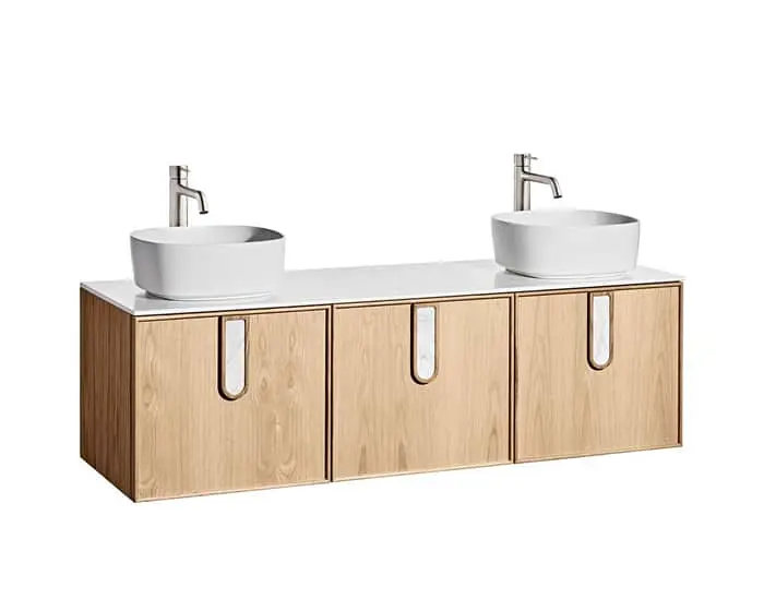 ISSY Adorn timber vanity with dual basins