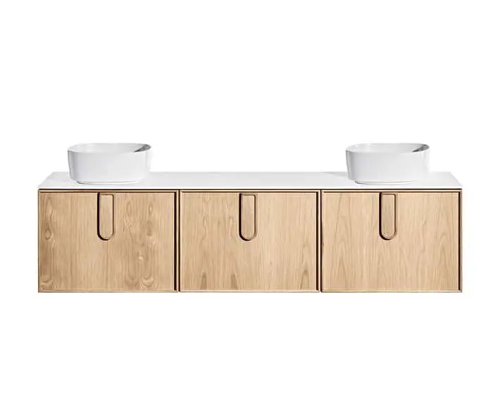 ISSY Adorn timber vanity with two basins