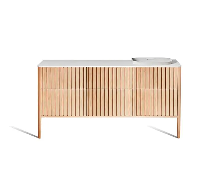 ISSY Cloud double vanity with legs.