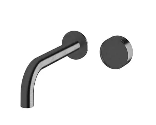 Sussex Pure Elemental Basin Mixer and Outlet in brushed gunmetal.