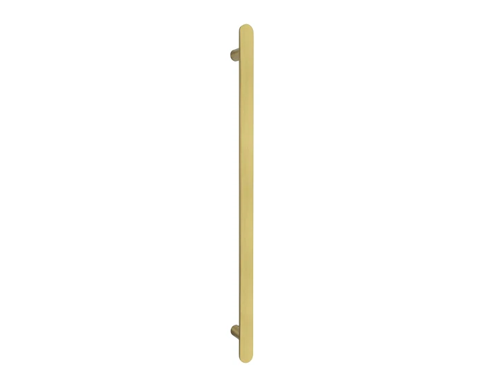 Mizu Soothe vertical towel rail in brushed brass