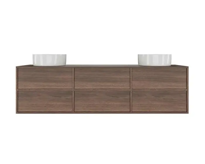 Kado Aspect timber vanity with dual basins