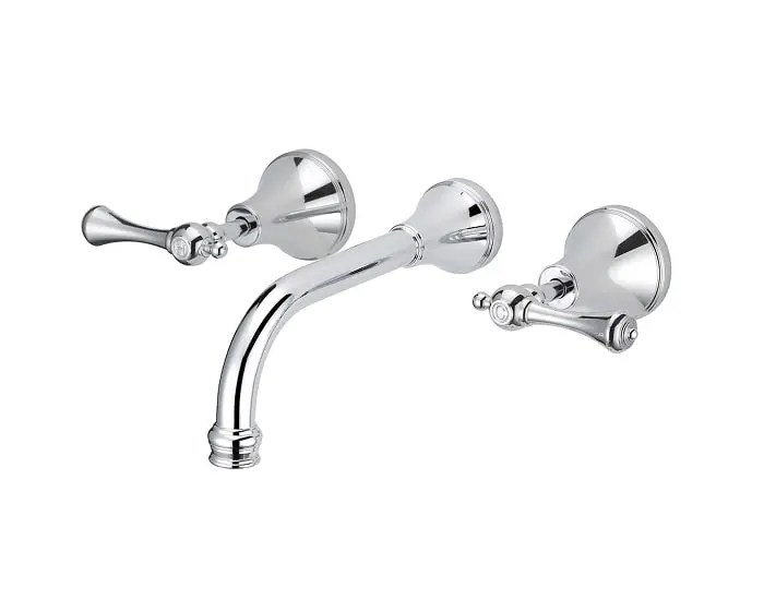 Kado Era wall basin tap in chrome.