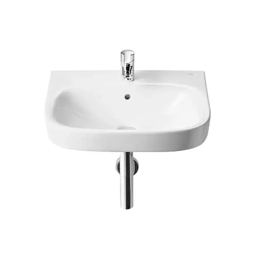 Roca Debba wall hung basin with single mixer.