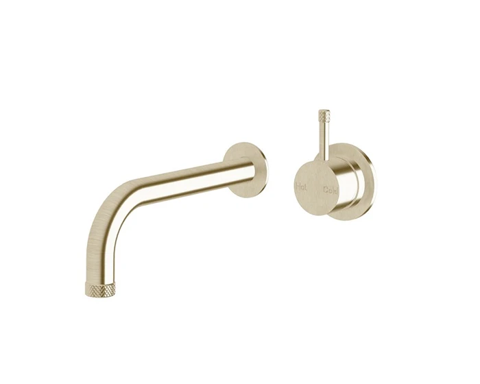 Sussex Scala Nova Wall Basin Mixer in Brushed Platinum Gold