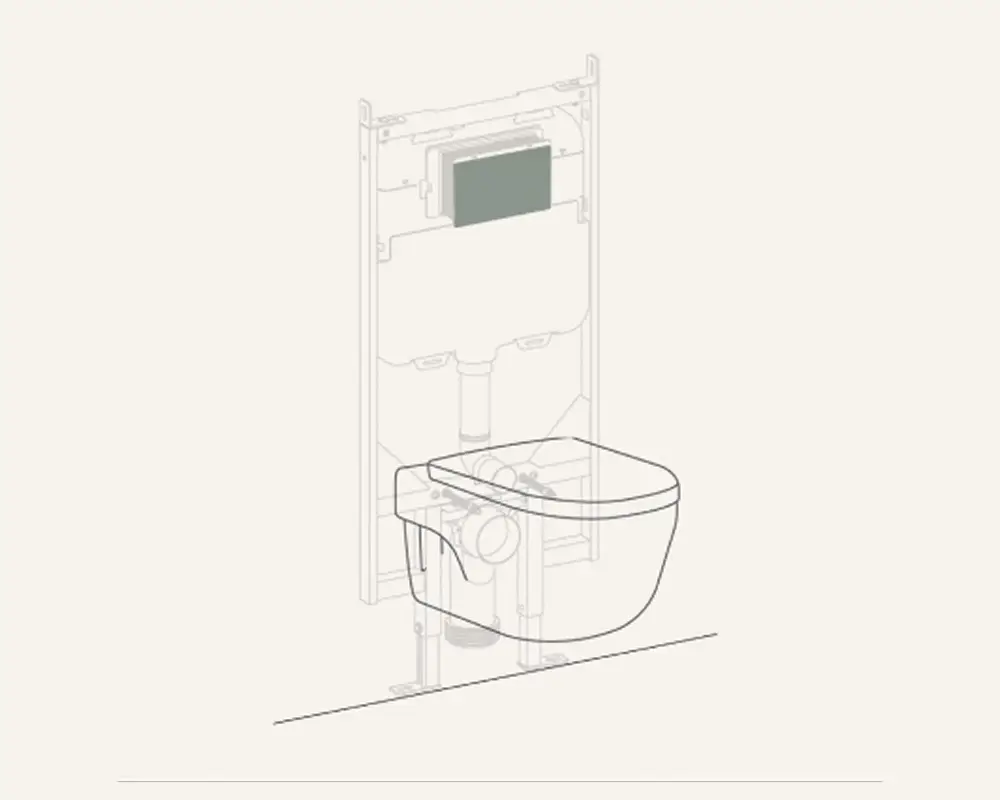 Gif of different access options for Hideaway+ toilet cisterns.
