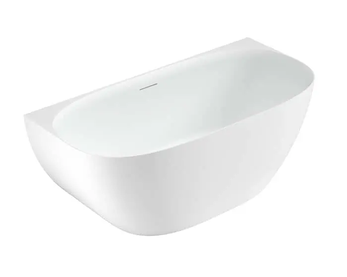Kado Lussi back-to-wall freestanding bath
