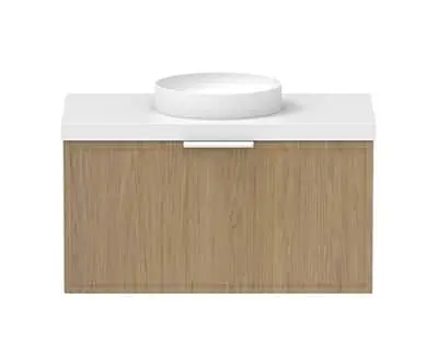 Timber Kado Lux wall hung vanity.
