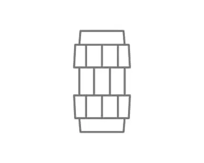 Simple gray outline drawing of a poly pipe fitting.