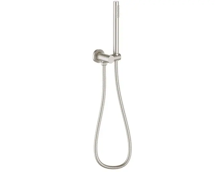 Milli Meld microphone-style handshower in brushed nickel
