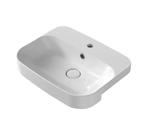 Caroma Forma II semi recessed basin.