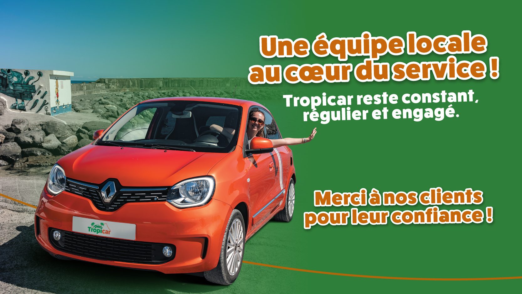 Tropicar en tête de la location de voitures à La Réunion avec équipe locale