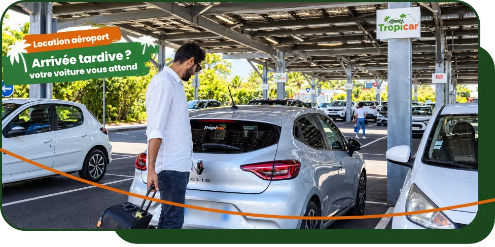 Retrait d’une voiture de location à l’aéroport Roland Garros