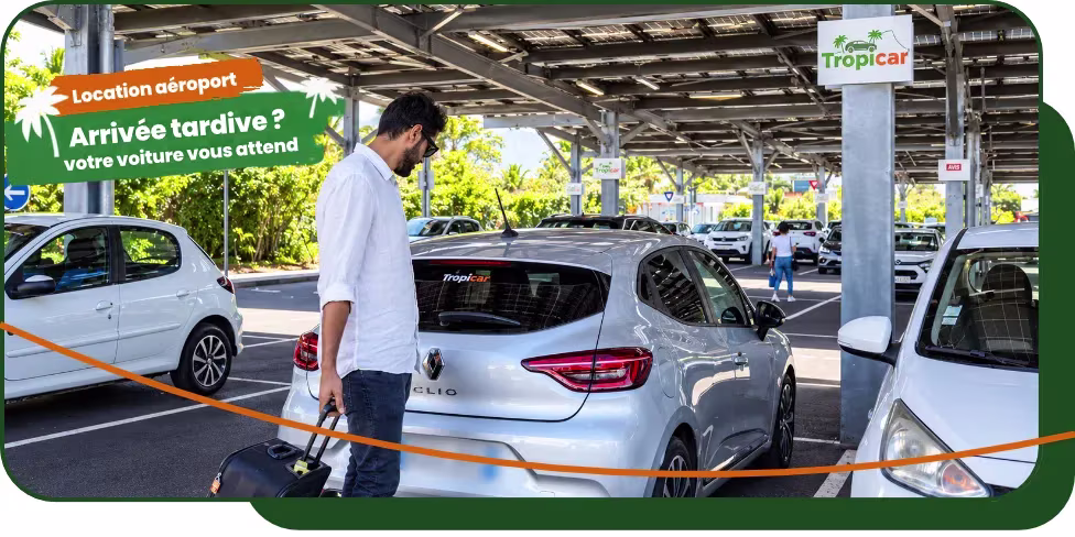 Retrait d’une voiture de location à l’aéroport Roland Garros