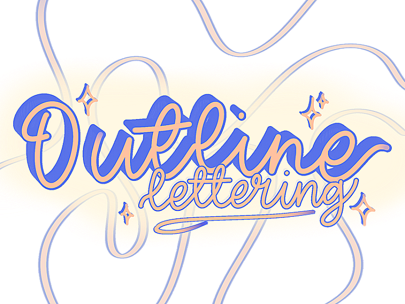 Outline lettering for Procreate