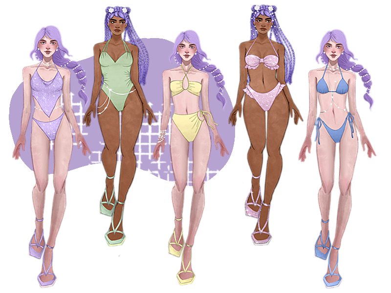 Mermaid Swimsuits for Procreate