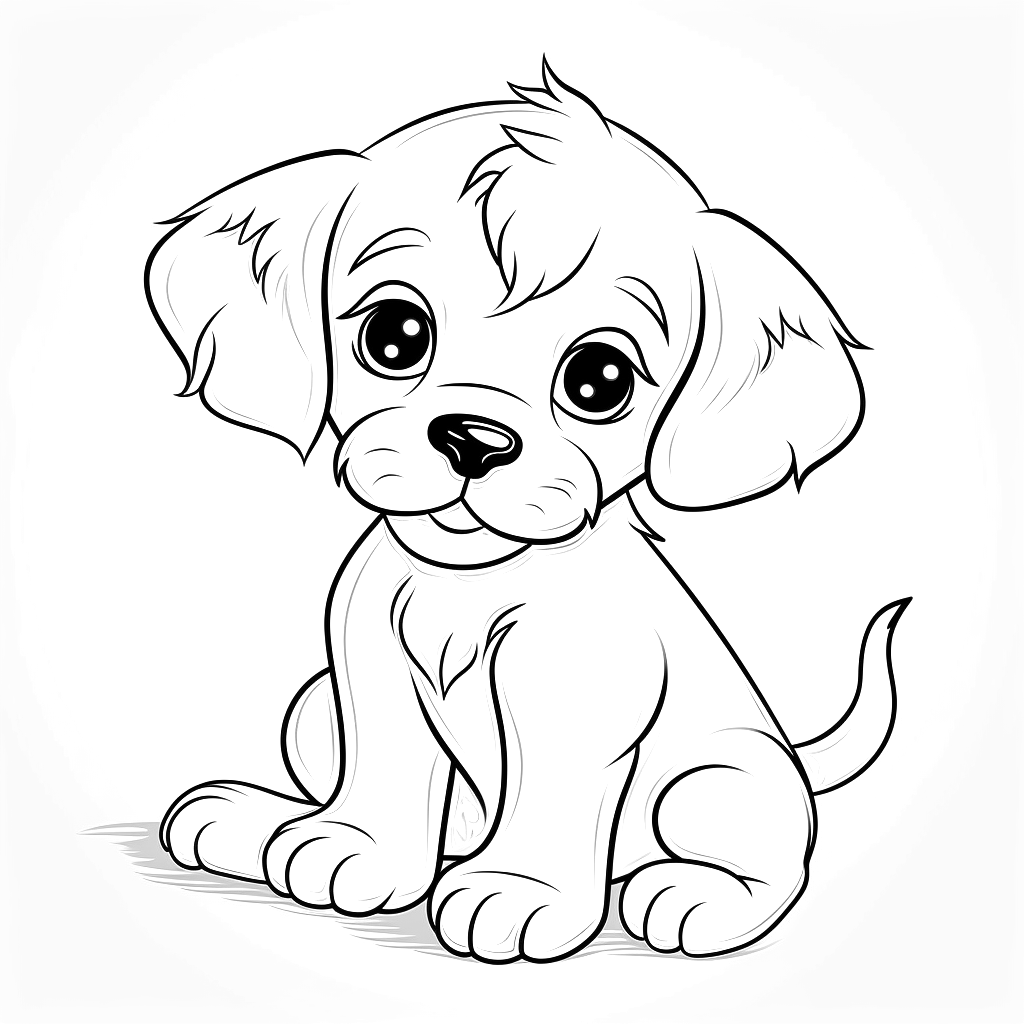 Cartoon puppy for Procreate