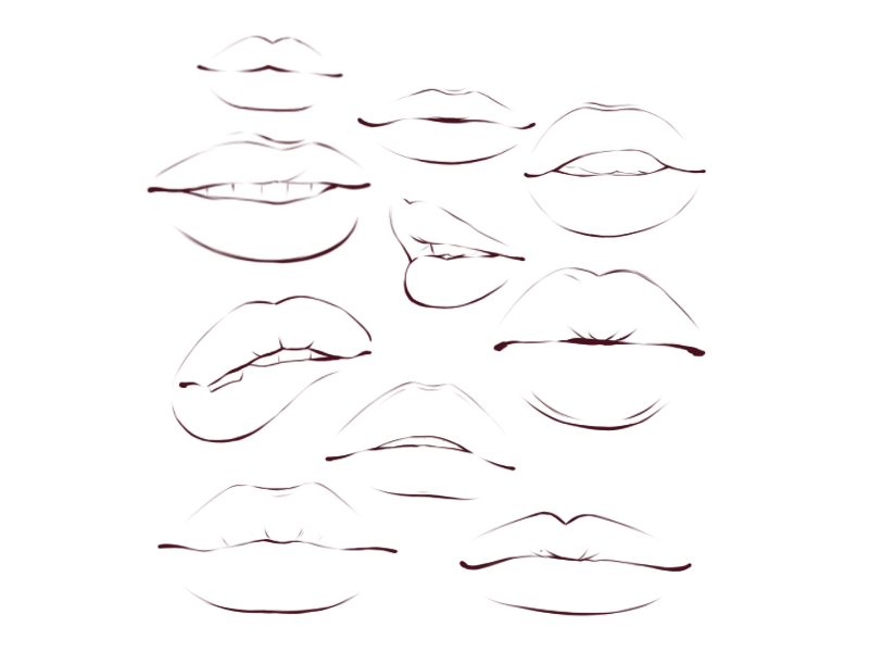 Lips stamps for Procreate