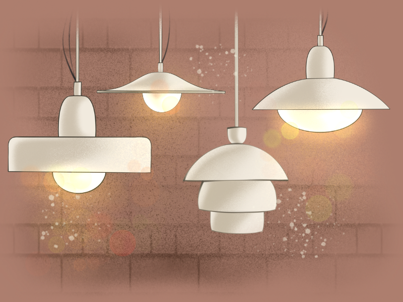Beige chandeliers for Procreate