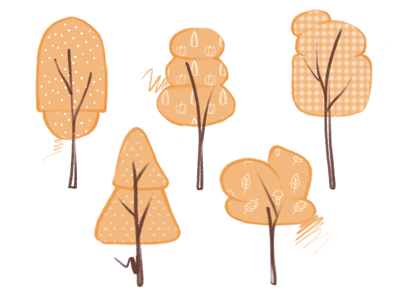 Fall patterns for Procreate