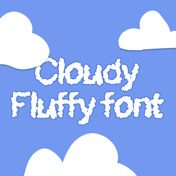 Cloudy font for Procreate
