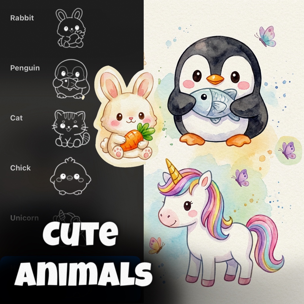 Cute Animals Stamps for Procreate
