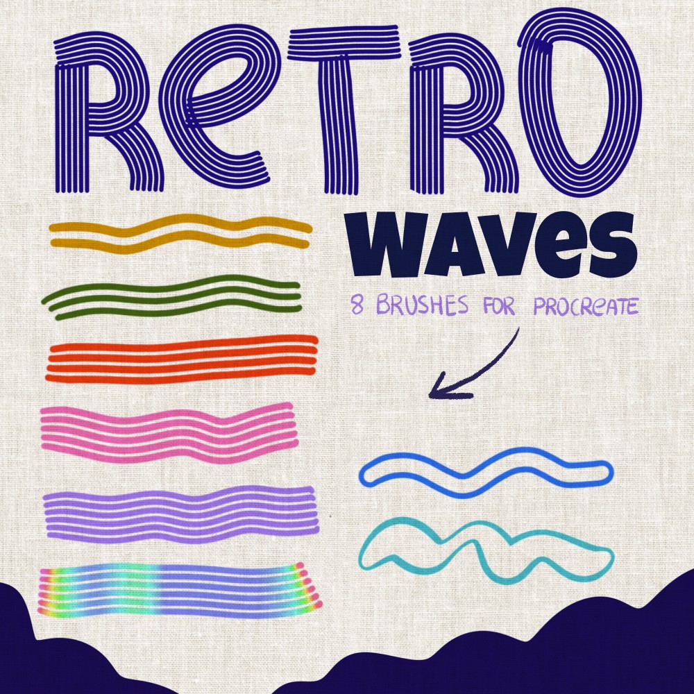 Retro Waves for Procreate