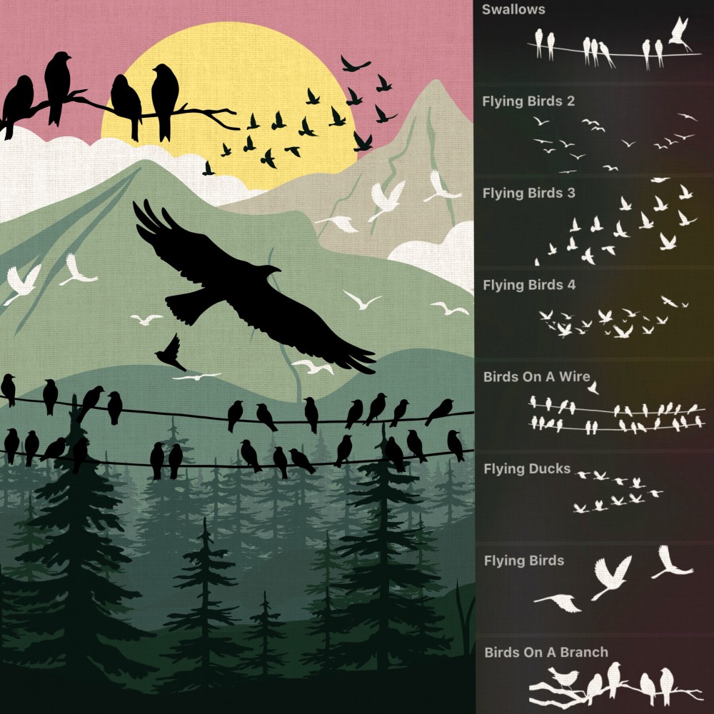 Birds Stamps 2 for Procreate