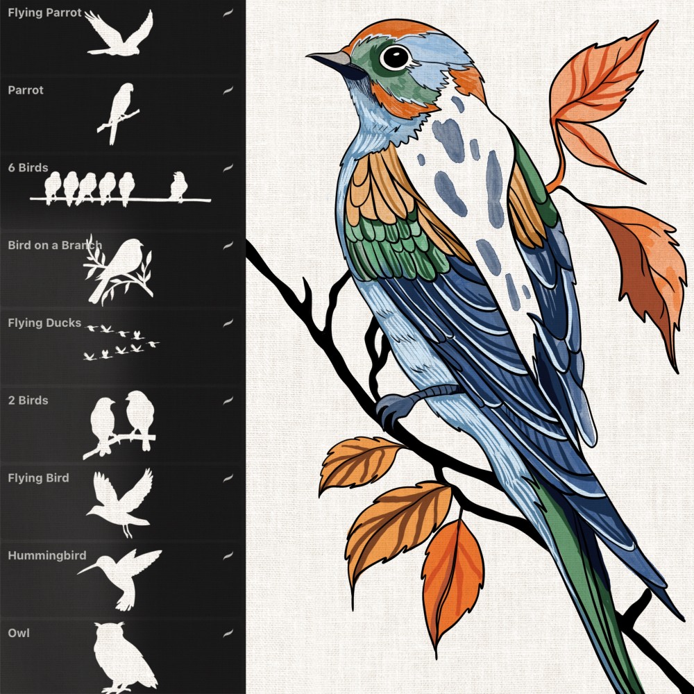 Birds Stamps for Procreate