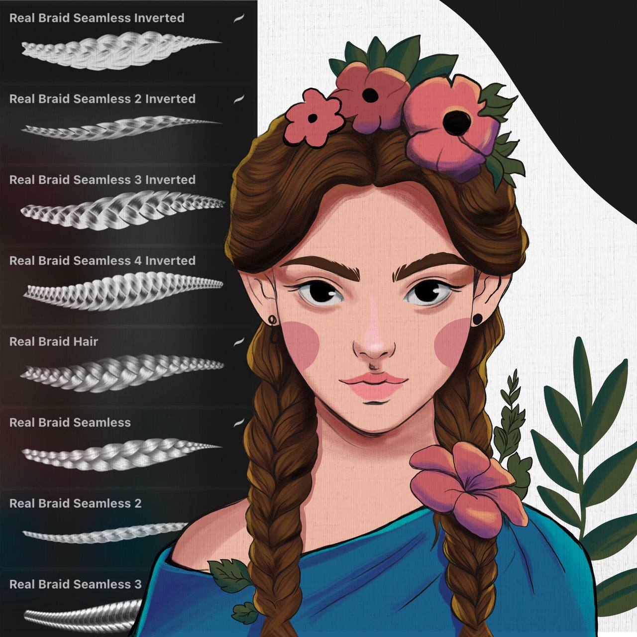 Braid Hair for Procreate