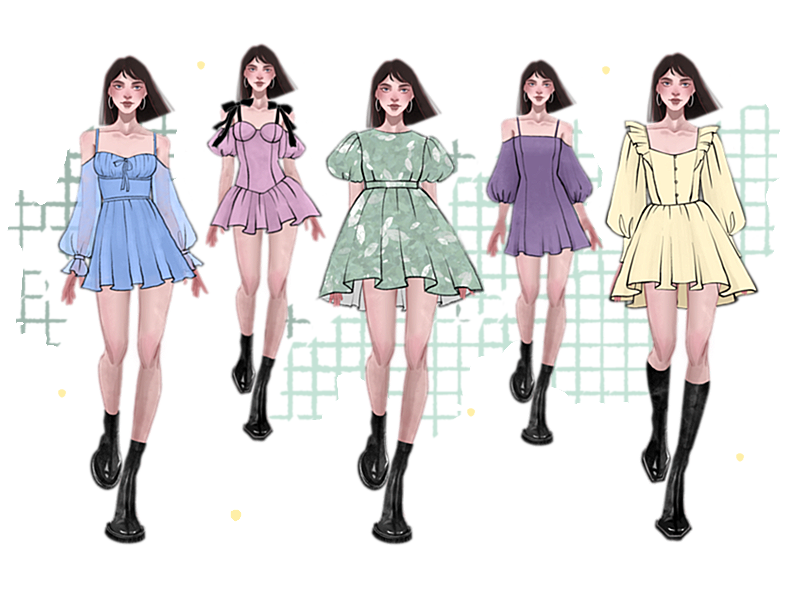 Spring Dresses for Procreate
