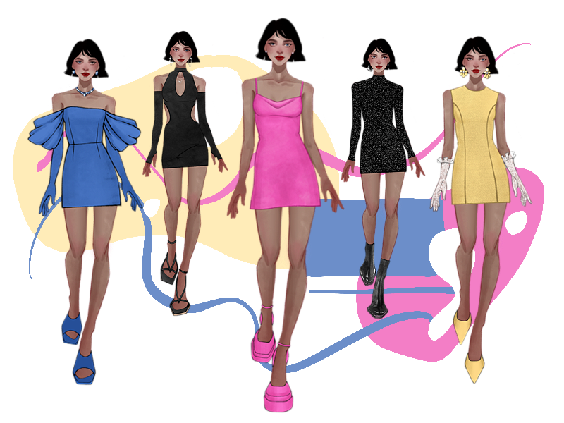 Mini Party Dresses for Procreate