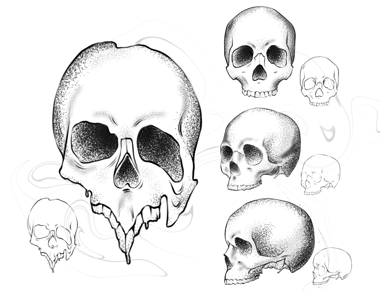 Scull stamps for Procreate