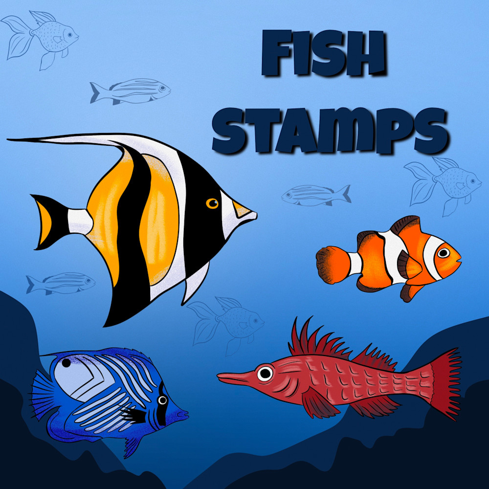 Fish Stamps  for Procreate