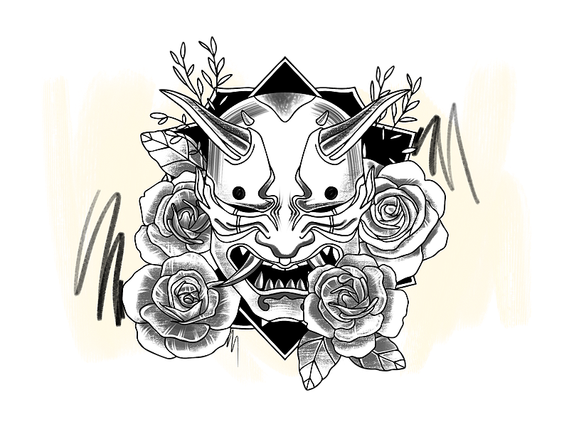 Grunge tattoo for Procreate