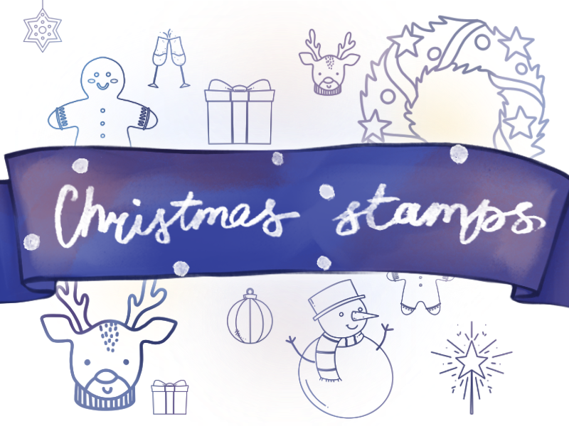 Christmas stamps for Procreate