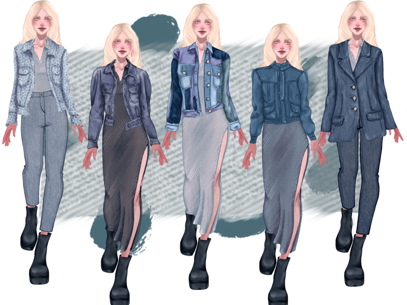 Stylish Denim Jackets for Procreate
